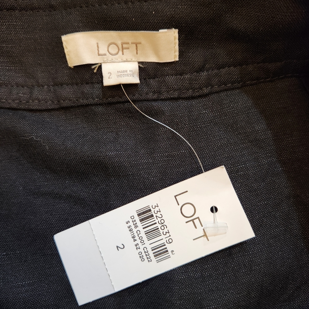 Loft Black Wrap Skirt NWT Size 2 - Picture 4 of 4